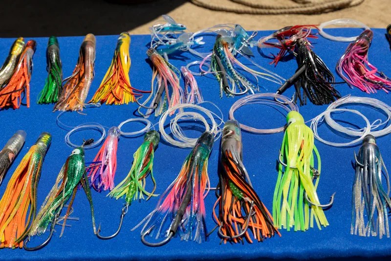 Skirted lures rigged